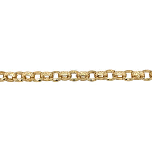 New 9ct Gold 26" Engraved Belcher Chain 74 grams