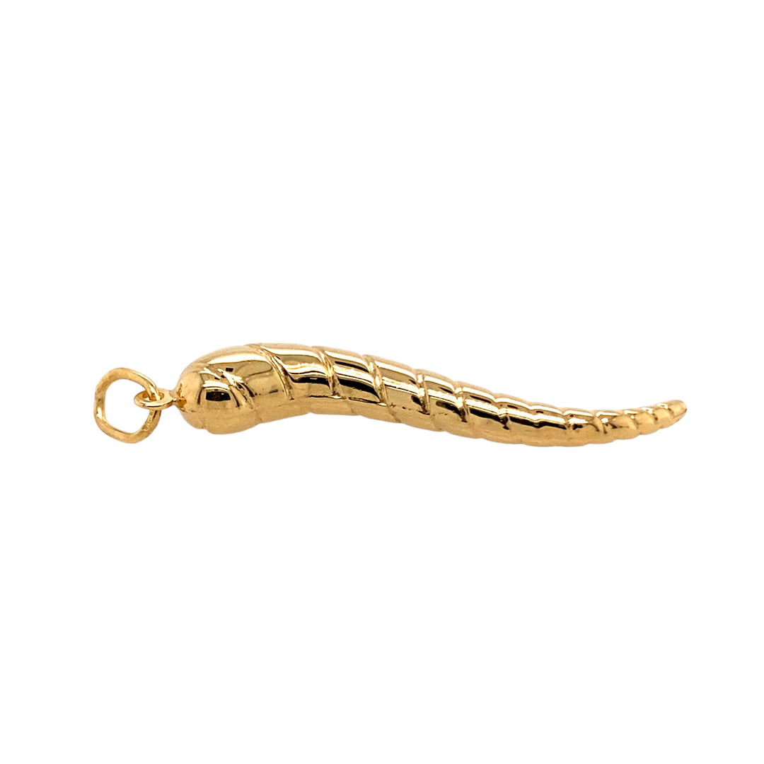 New 9ct Gold Patterned Horn of Life Pendant