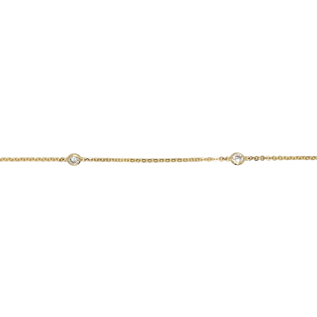 New 9ct Gold & Circle Cubic Zirconia Set 18" Necklace