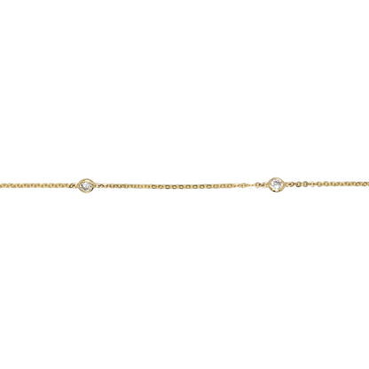 New 9ct Gold & Circle Cubic Zirconia Set 18" Necklace