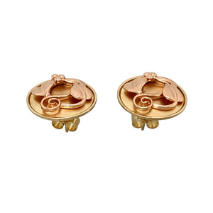 9ct Gold Clogau Tree of Life Round Stud Earrings