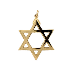 Preowned 9ct Yellow Gold Star of David Pendant with the weight 3.50 grams