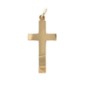 9ct Solid Gold Plain Cross Pendant