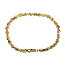 Load image into Gallery viewer, 9ct Gold 7.5&quot; Semi Solid Rope Bracelet
