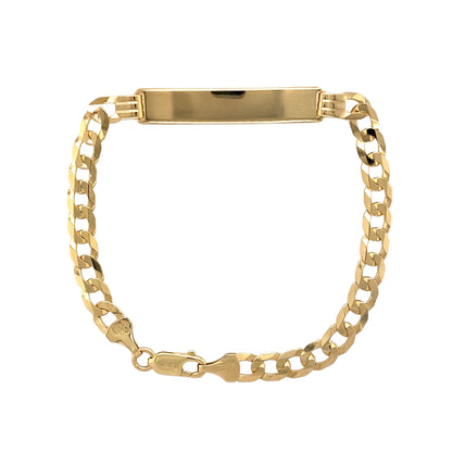 9ct Gold 7.75" Identity Curb Bracelet
