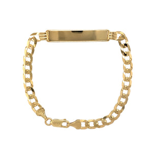 9ct Gold 7.75" Identity Curb Bracelet