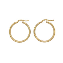 Load image into Gallery viewer, 9ct Gold Wide Plain Hoop Creole Earrings
