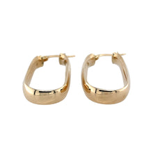Load image into Gallery viewer, New 9ct Yellow Gold Long Plain Creole Earrings with the weight 2.40 grams 
