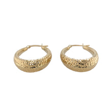 Load image into Gallery viewer, New 9ct Yellow Gold Long Sparkle Creole Earrings with the weight 2.60 grams
