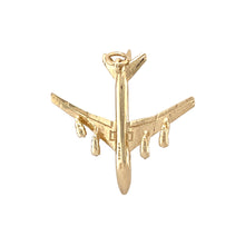 Load image into Gallery viewer, Preowned 9ct Yellow Gold Aeroplane Pendant with the weight 3.60 grams
