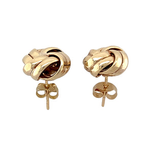 9ct Gold 14mm Knot Stud Earrings