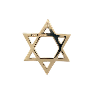 Preowned 9ct Yellow Gold Star of David Pendant with the weight 2 grams