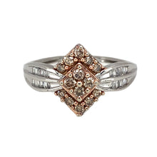 Load image into Gallery viewer, 9ct White Gold &amp; Chocolate Coloured Diamond Set Cluster Ring
