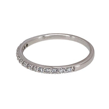 Load image into Gallery viewer, Preowned 18ct White Gold &amp; Diamond Set Band Ring in size N with the weight 1.60 grams. The band is approximately 1.5mm wide
