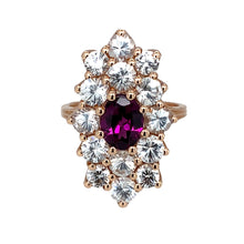 Load image into Gallery viewer, 9ct Gold Tourmaline &amp; Cubic Zirconia Set Dress Ring
