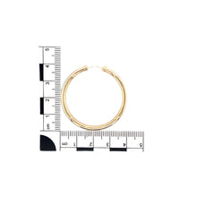 Load image into Gallery viewer, 9ct Gold Patterned Hollow Tube Hoop Creole Earrings
