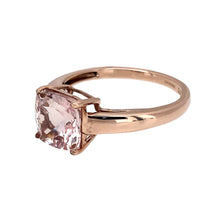 Load image into Gallery viewer, Preowned 9ct Rose Gold &amp; Morganite Set Dress Ring in size K with the weight 1.80 grams. The morganite stone is 7mm by 7mm
