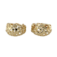 Load image into Gallery viewer, Preowned 9ct Yellow Gold Filagree Hoop Clip Backed Earrings with the weight 6.50 grams
