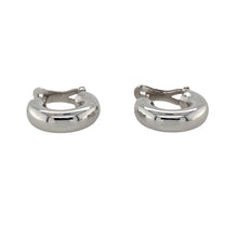 Load image into Gallery viewer, Preowned 18ct White Gold Hoop Huggie Earrings with the weight 2.30 grams
