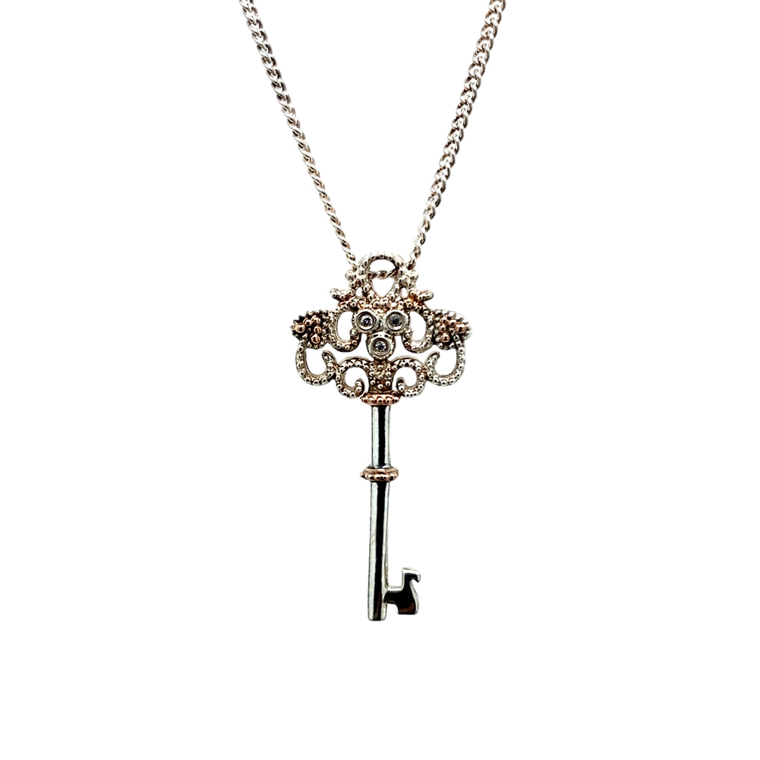 925 Silver Clogau Kensington Key 18" Necklace