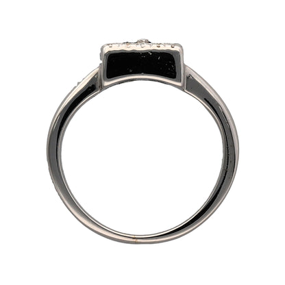 18ct White Gold Diamond & Sapphire Set Halo Ring