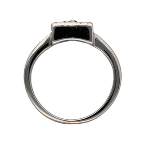 18ct White Gold Diamond & Sapphire Set Halo Ring