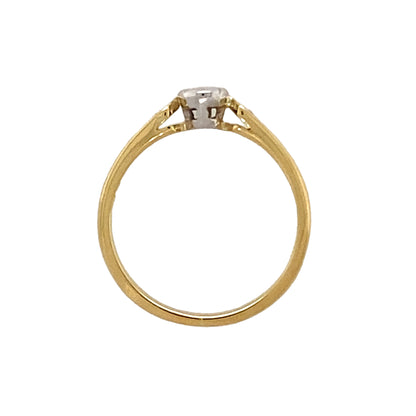 18ct Gold & Diamond Set Solitaire Ring