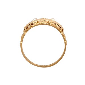 18ct Gold Diamond & Pearl Set Antique Ring