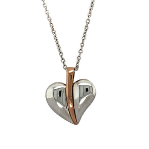 925 Silver Clogau Heart Leaf 18" Necklace