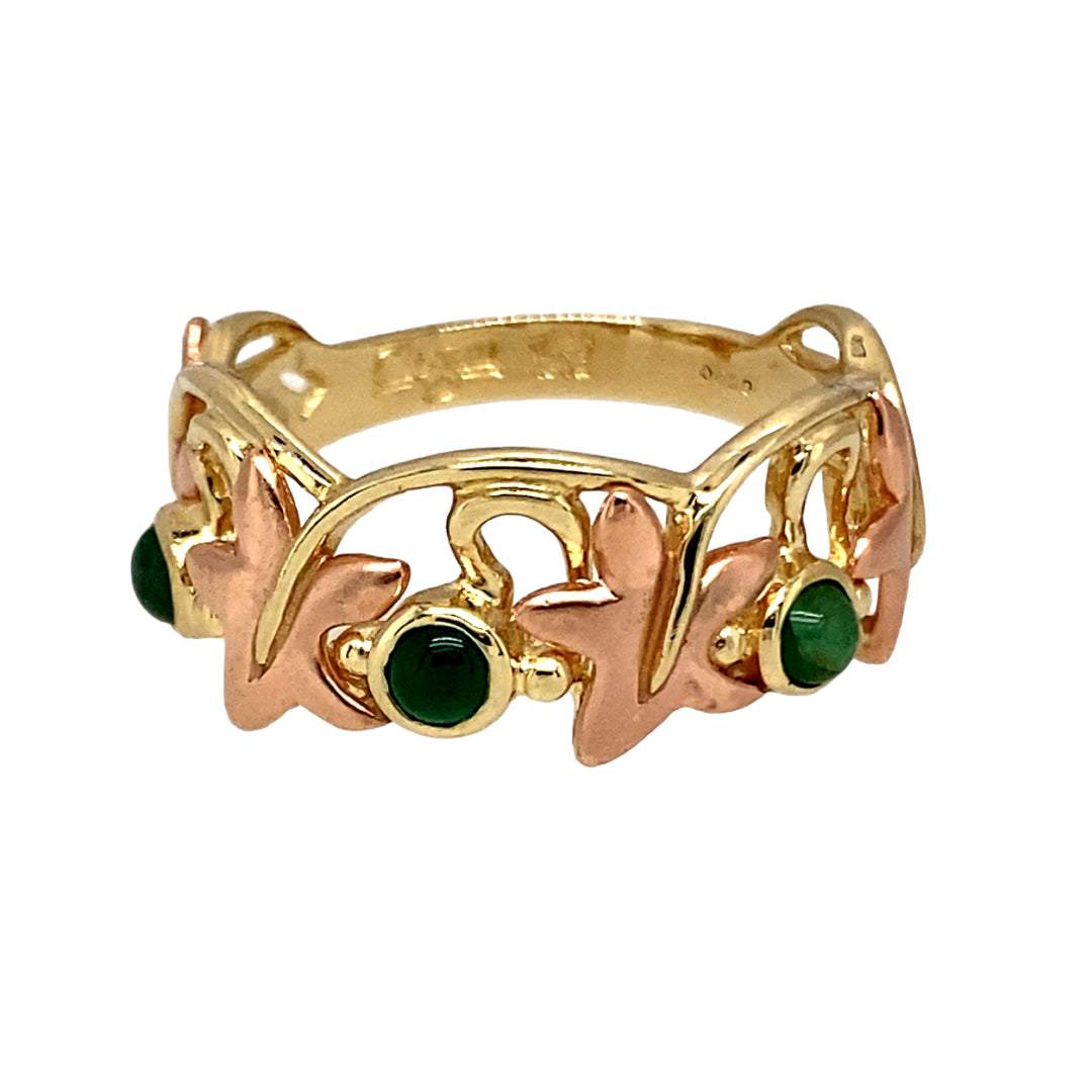 9ct Gold & Emerald Set Clogau Lady of Caerphilly Ring