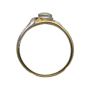 18ct Gold & Diamond Set Wide Band Ring