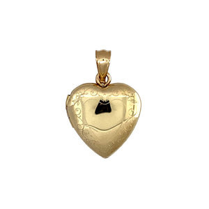 New 9ct Gold Engraved Heart Locket
