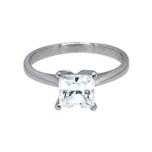 Load image into Gallery viewer, 14ct White Gold &amp; Cubic Zirconia Solitaire Ring
