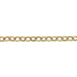 New 9ct Gold 8" Engraved Belcher Bracelet 21 grams