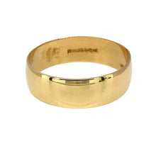Load image into Gallery viewer, Preowned 18ct Yellow Gold 6mm Wedding Band Ring in size Q with the weight 3.40 grams
