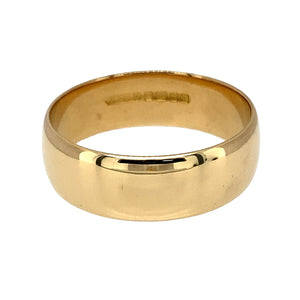 Preowned 18ct Yellow Gold 7mm Wedding Band Ring in size U with the weight 7.10 grams