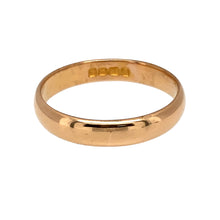 Load image into Gallery viewer, Preowned 22ct Yellow Gold 3mm Wedding Band Ring in size O with the weight 3.70 grams
