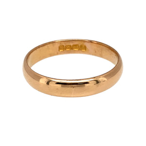 Preowned 22ct Yellow Gold 3mm Wedding Band Ring in size O with the weight 3.70 grams