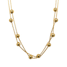 Load image into Gallery viewer, New 9ct Gold Ball Link Double Chain 17&quot; - 18&quot; Necklace
