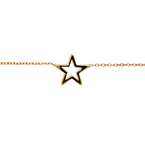 New 9ct Yellow Gold Star 16", 17" to 18" Necklace with the weight 1.30 grams. The star is 1.2mm by 9mm
