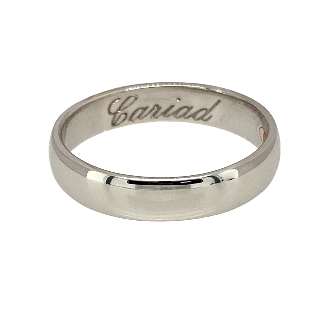 9ct White Gold Clogau 4mm Wedding Band Ring