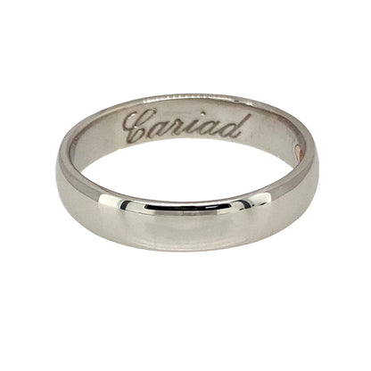 9ct White Gold Clogau 4mm Wedding Band Ring