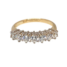 Load image into Gallery viewer, 9ct Gold &amp; Cubic Zirconia Seven Stone Band Ring
