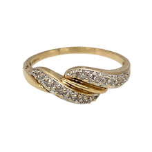 Load image into Gallery viewer, 14ct Gold &amp; Diamond Set Wavey Band Ring
