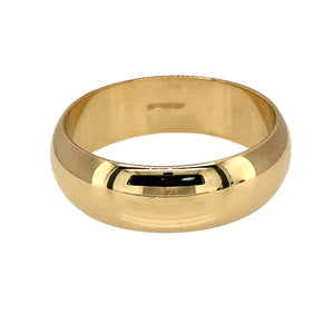 Preowned 9ct Yellow Gold 7mm Wedding Band Ring in size U with the weight 6.80 grams