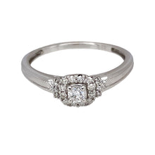 Load image into Gallery viewer, 9ct White Gold &amp; Diamond Set Halo Ring
