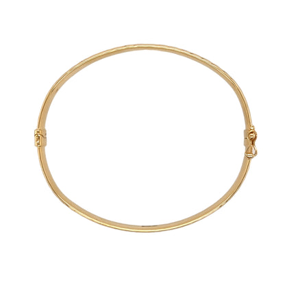New 9ct Gold Patterned Hinged Bangle