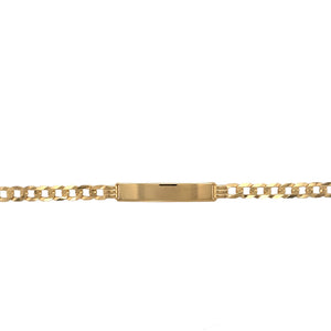 9ct Gold 7.75" Identity Curb Bracelet