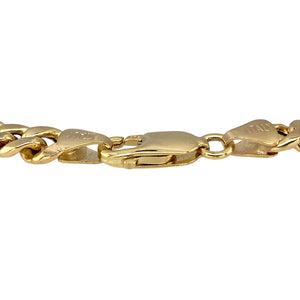 New 9ct Yellow Gold 8.5" Hollow Curb Bracelet with the weight 7.90 grams and link width 6mm