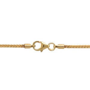 New 9ct Yellow Gold 18" Wheat Chain with the weight 3.40 grams and link width approximately 1.5mm